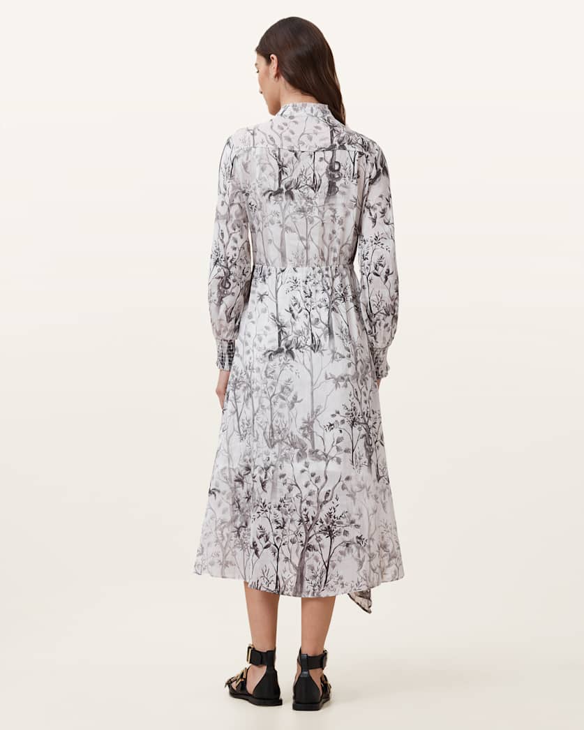 Skylar Long Sleeve Maxi Dress RISE ECRU WHITE | ALLSAINTS US
